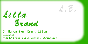 lilla brand business card